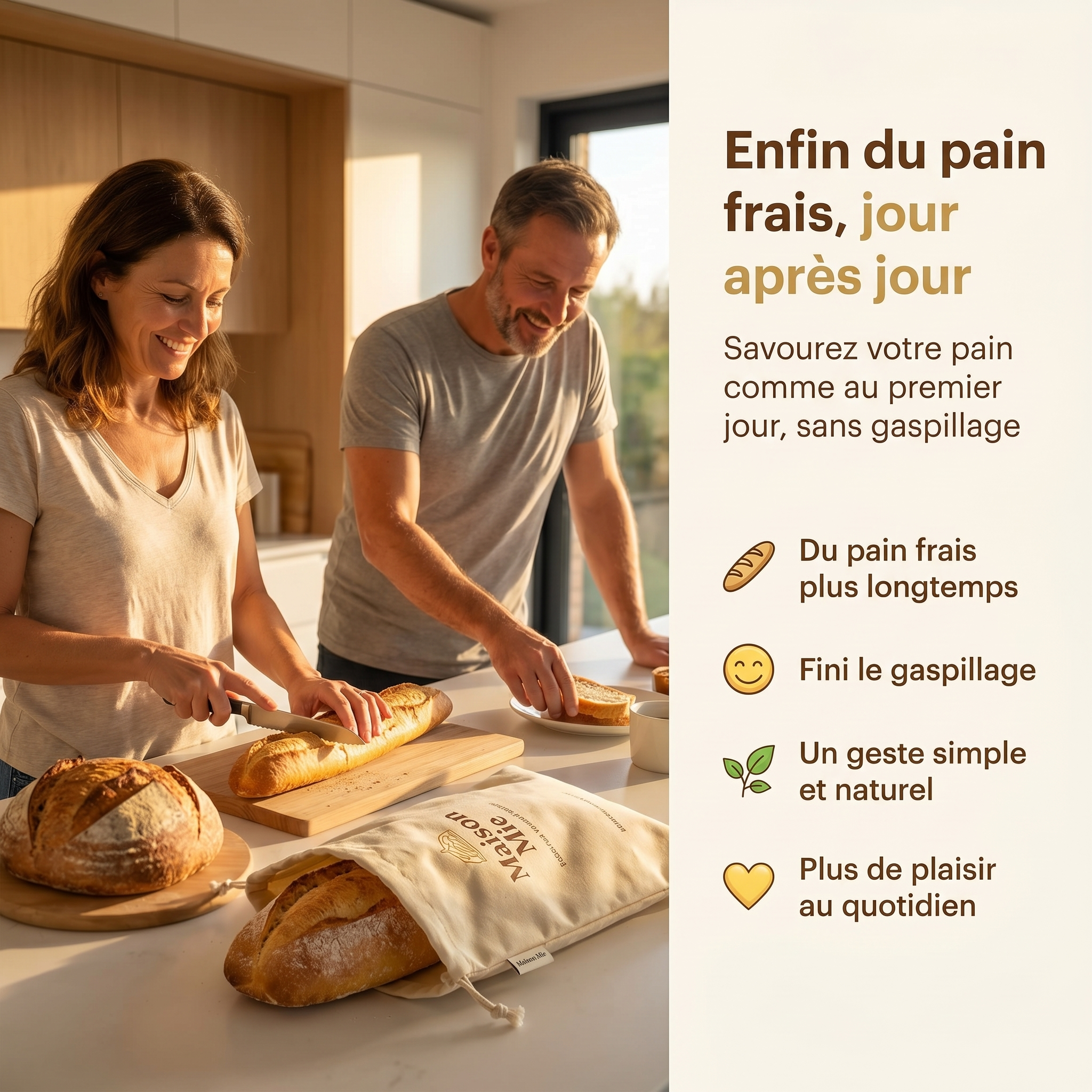 Sac à Pain Maison Mie™ – Gardez votre pain frais plus longtemps